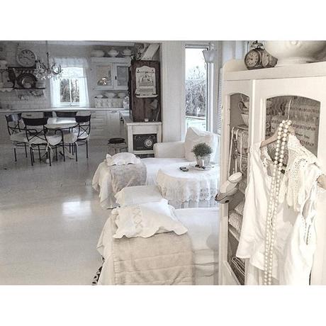 Stile romantic shabby a casa di Mariann