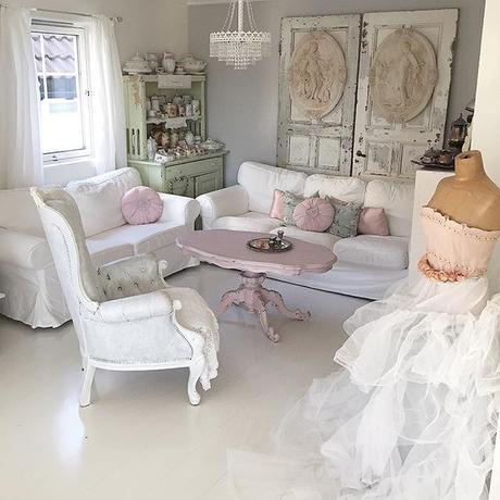 Stile romantic shabby a casa di Mariann