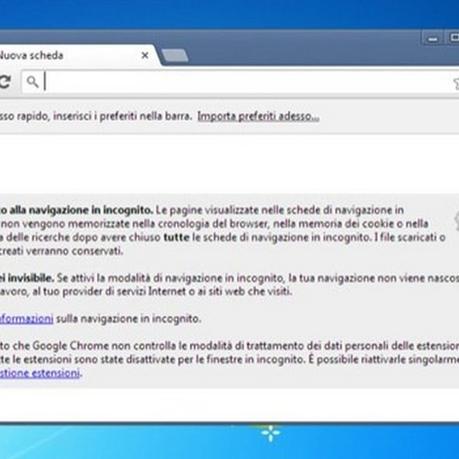 Naviga sul Web in privato.