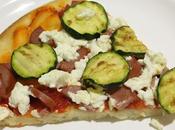 Pizza zucchine, quartirolo, wurstel lievito madre