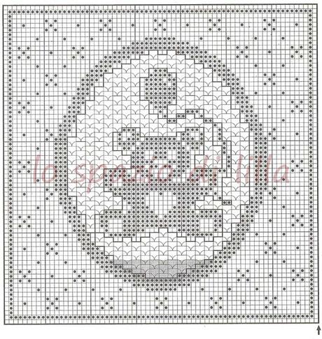 Schemi di orsetti a filet per le copertine da neonato / Teddy bear crochet filet charts for baby blankets