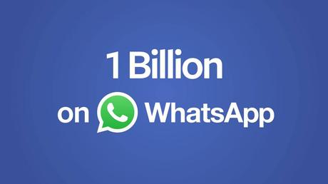 Whatsapp tocca quota un miliardo di utenti attivi al mese