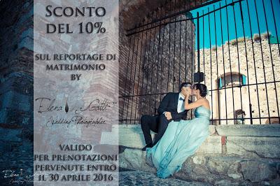 Coupon sconto del 10% offerto da Elena Gatti fotografa di matrimoni