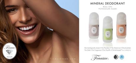 Finesse deodoranti all'allume di potassio e creme cosmetiche naturali