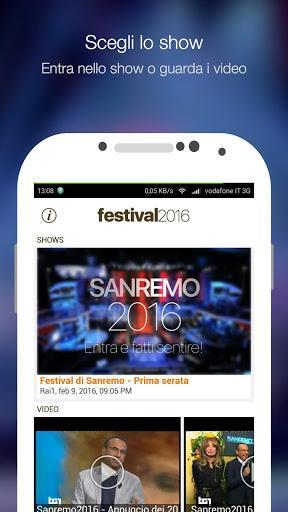 Festival 2016: Sanremo edition per iOS e Android sanremo