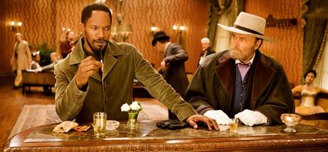 Jamie Foxx con Franco Nero, il Django del film di Sergio Corbucci, qui in un ruolo-cameo.