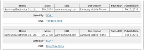 Samsung Galaxy J5 (2016) e Galaxy J7 (2016) ricevono la certificazione del Bluetooth SIG