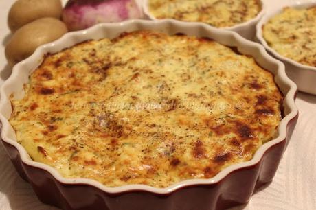 Gratin di rape e patate profumato alla noce moscata