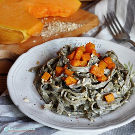 lacaccavella, tagliatelle, canapa, zucca, gorgonzola