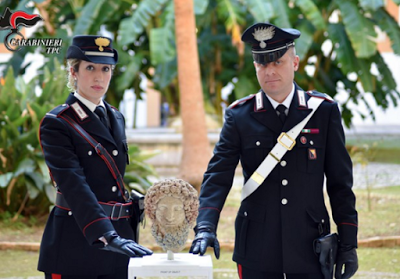 Archeologia. Testa Ade tornata ad Enna: presentata in procura, sarà sistemata in museo Aidone