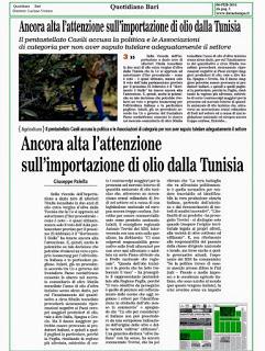 Il collega Cristian Casili: Danni per i produttori onesti di Puglia che producono il miglior olio extravergine del mondo.