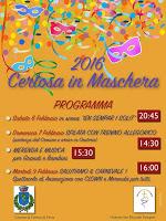 CERTOSA (pv). Parte stasera il weekend in maschera per festeggiare Carnevale 2016.