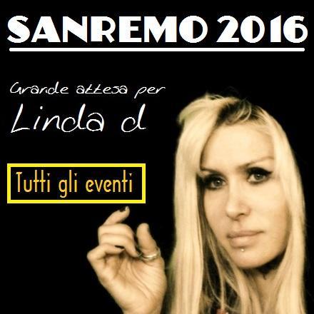 Linda D, una settimana pregna di impegni a Sanremo da venerdi' 12 febbraio 2016: Rai 3, Sanremo Doc, Mode di Moda.