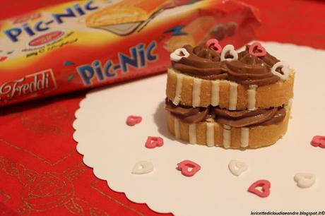 Sandwich dolci con crema  alla ricotta e nutella