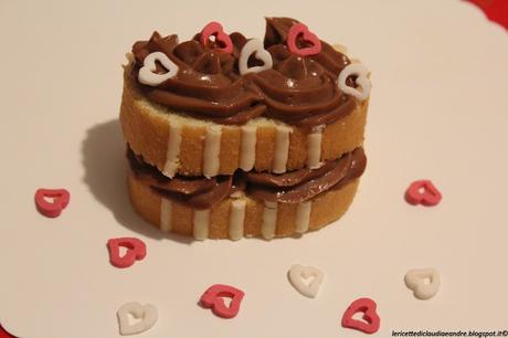 Sandwich dolci con crema  alla ricotta e nutella