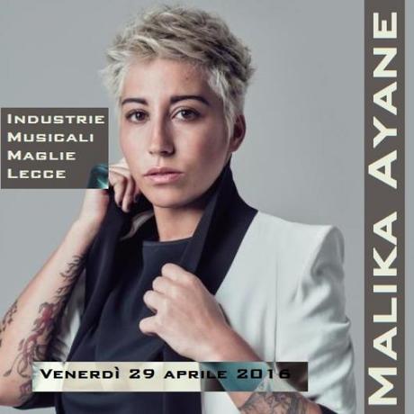 Malika Ayane il 29 aprile 2016 alle Industrie Musicali di Maglie (LE).