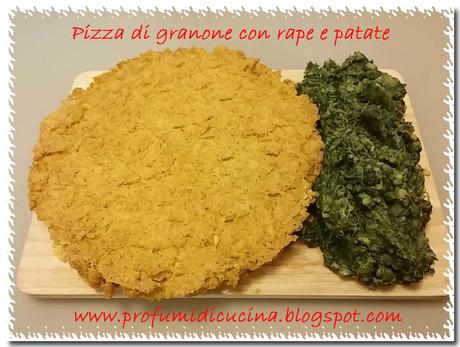 Pizza di granone con rape e patate