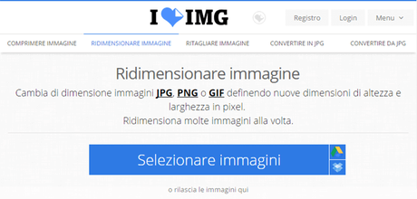 Modificare immagini online con iLoveImg