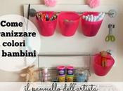 Come tenere ordine colori bambini, pannello dell'artista