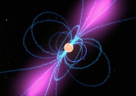 Rappresentazione artistica di una pulsar. Crediti NASA.