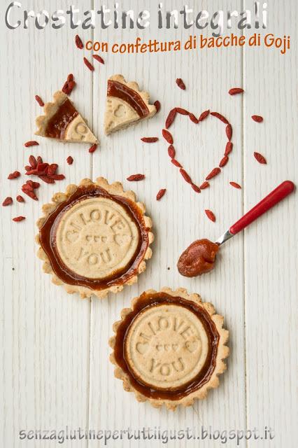 Crostatine integrali con confettura di bacche di Goji