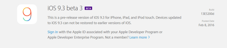 iOS 9.3 beta 3 – Apple lo rilascia agli sviluppatori [Aggiornato x2, rilasciata anche la versione pubblica]
