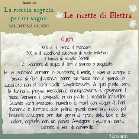 Anteprima: le ricette del romanzo di Valentina Cebeni