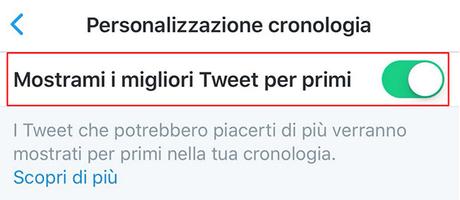 Twitter timeline migliori tweet prima iPhone