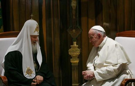 Pope Francis meets Russian Patriarch Kirill