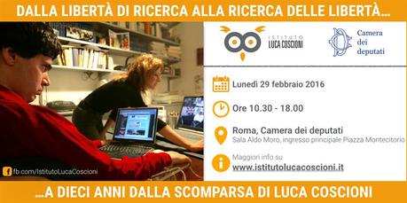 Luca Coscioni - Locandina Evento 29 febbraio 2016