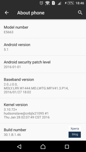 Sony Xperia M5 si aggiorna col firmware 30.1.X.1.46