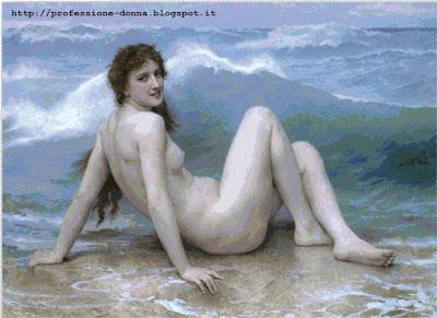 Schema a punto croce: L'Onda di Bouguereau