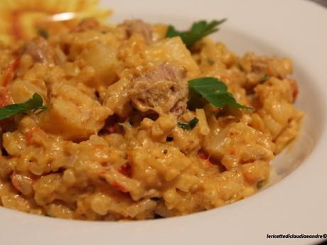 Risotto al sedano rapa, tonno e mascarpone