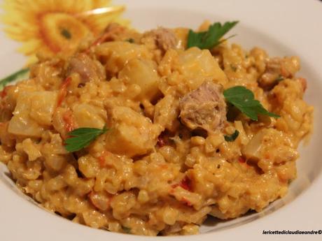 Risotto al sedano rapa, tonno e mascarpone