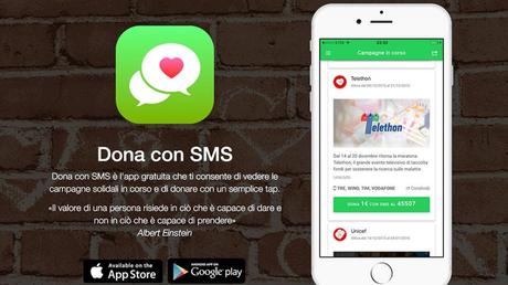 Arriva Dona con SMS: l'app di beneficenza made in Italy