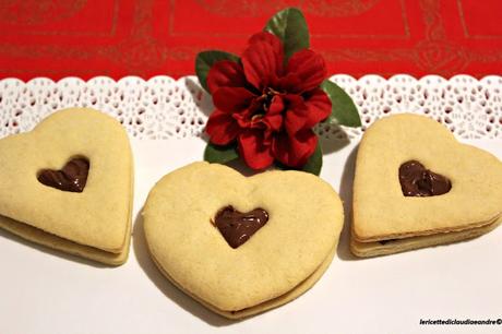 Biscotti con cuore alla nutella