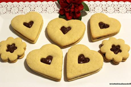 Biscotti con cuore alla nutella