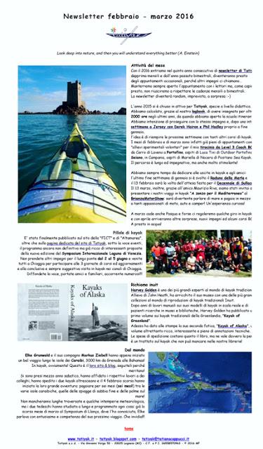 Newsletter di febbraio - marzo 2016