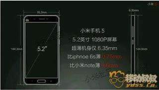 Alcune slide confermano le caratteristiche dello Xiaomi Mi5: display da 5.2