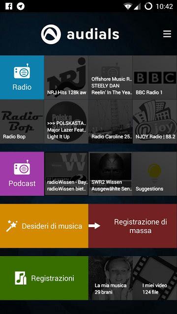 Audials Radio Player Recorder: la Radio Android con 90 mila stazioni da ascoltare in background e registrare