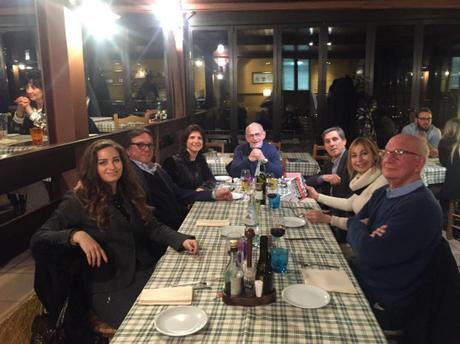 Roberto Boninsegna, Adalberto Scemma e la Cantina Montecariano in un ristorante della Valpolicella. Una serata forte.