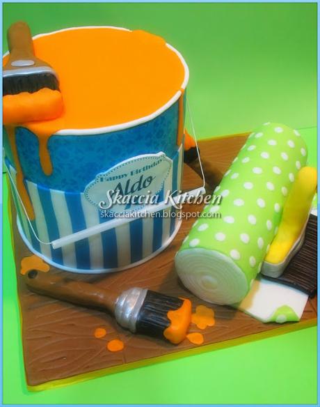 Paint Can Birthday Cake