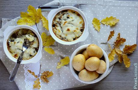 Tortini di Patate, Funghi Pioppini e Gorgonzola