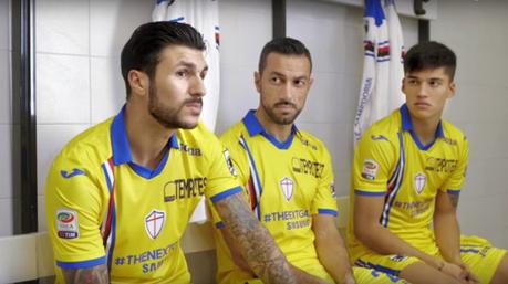 Sampdoria, maglia gialla con nuovo sponsor