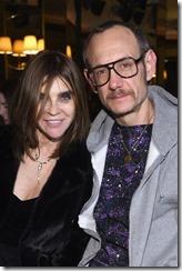 NEW YORK, NY - FEBRUARY 16:  Fashion editor Carine Roitfeld and fashion photographer Terry Richardson attend the Brandon Maxwell A/W 2016 fashion show during New York Fashion Week at The Monkey Bar on February 16, 2016 in New York City.  (Photo by Dimitrios Kambouris/Getty Images for Brandon Maxwell)