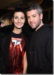 NEW YORK, NY - FEBRUARY 16:  Contributing Fashion Editor to W Magazine Giovanna Battaglia and fashion designer Brandon Maxwell attends the Brandon Maxwell A/W 2016 fashion show during New York Fashion Week at The Monkey Bar on February 16, 2016 in New York City.  (Photo by Dimitrios Kambouris/Getty Images for Brandon Maxwell)