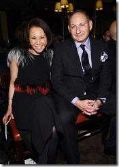 NEW YORK, NY - FEBRUARY 16: Journalist Alina Cho (L) and John Demsey, Group President of Estee Lauder, attend the Brandon Maxwell A/W 2016 fashion show during New York Fashion Week at The Monkey Bar on February 16, 2016 in New York City.  (Photo by Dimitrios Kambouris/Getty Images for Brandon Maxwell)