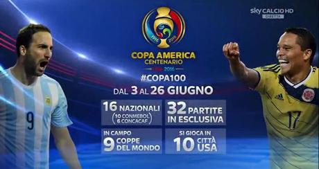 La Copa America Centenario in esclusiva su Sky Sport dal 3 al 26 Giugno 2016 #Copa100