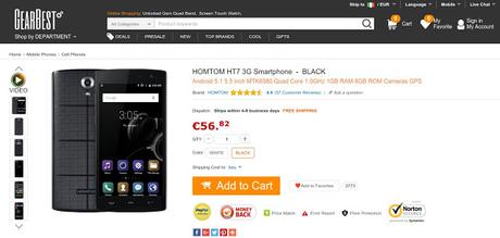 Homtom HT7 in promozione da Gearbest a 54 euro [CODICE SCONTO]