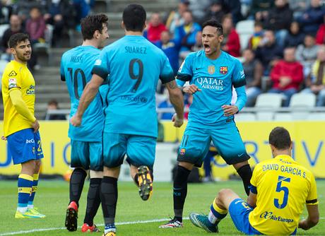 Las Palmas-Barcellona 1-2: Barça avanti a fatica con Suarez e Neymar, ora testa alla Champions!